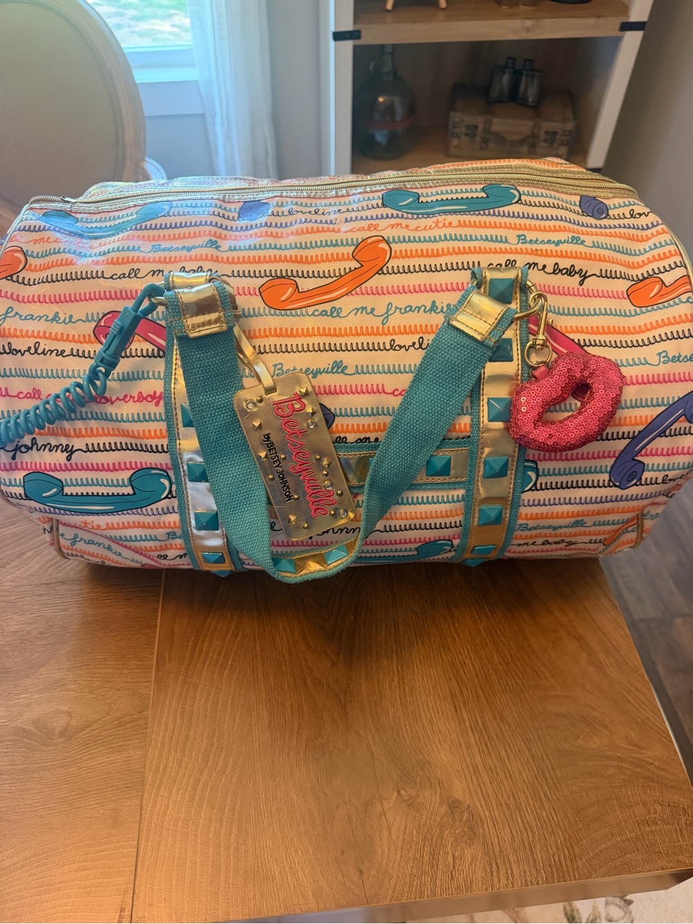 Betseyville by Betsey Johnson “Call Me” duffel bag - Picture 6 of 12
